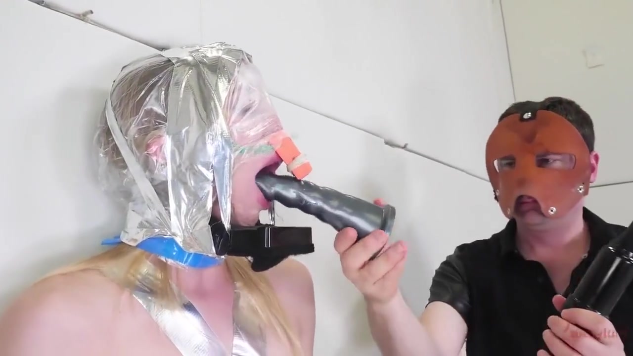 Oxygen Deprived Slave teen 18+ Ass Rammed By Dildo And Doms Nasty Cock