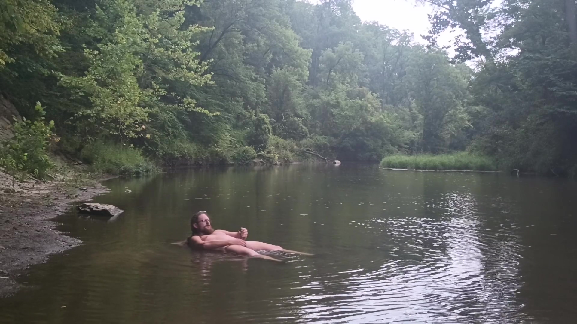 In Nature 13: Massive Cumshot In The Creek!