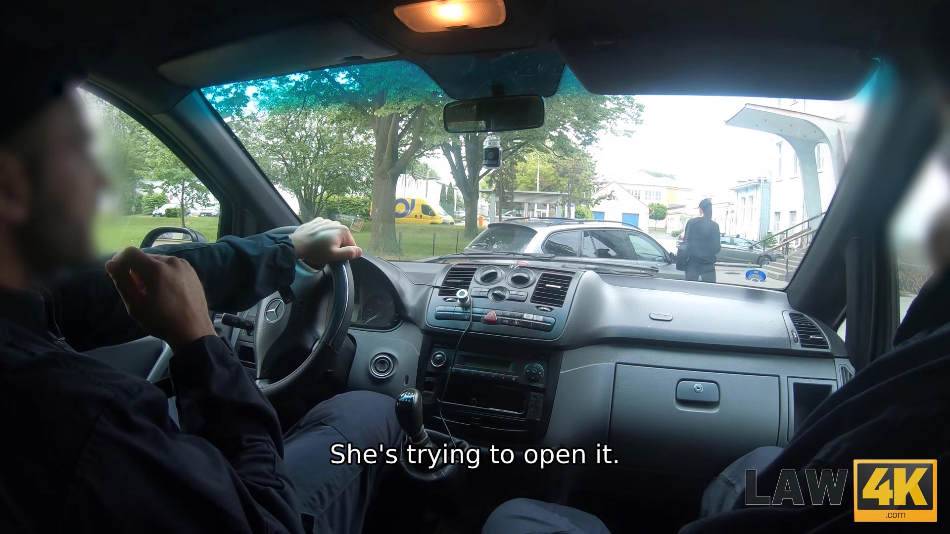 LAW4k. Chick is caught stealing car so she is going to be drilled hard