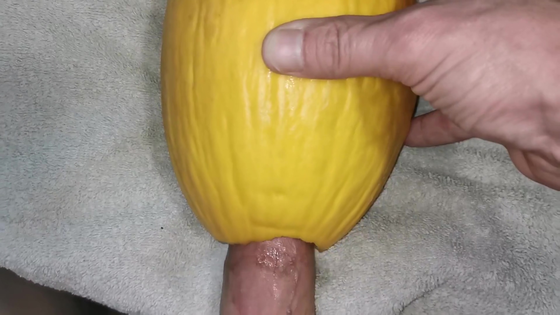 Big Dick Fucking Watermelon Close Up