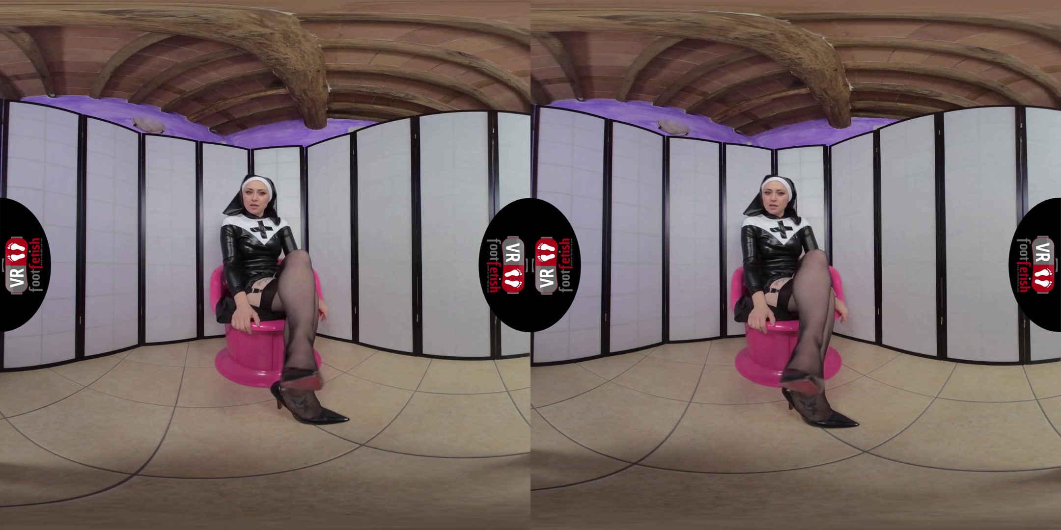 Sinfully Sexy Ammalia Using You In A Nun Costume - Nun Foot Fetish VR
