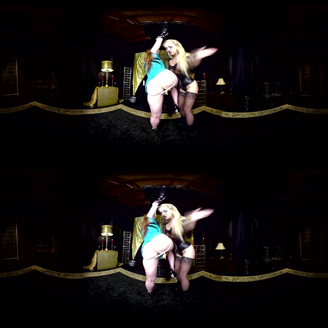 Bella Rossi & Cherie DeVille in Bella Rossi Tied Up in Lezdom Dungeon - KinkVR