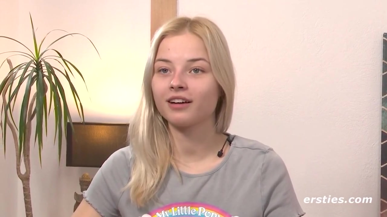 Hot Blonde From Ukraine Fingers Her Shaved Pussy