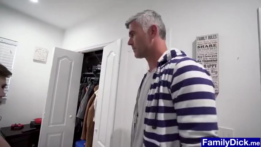 Stepdad Finds His Step sons Boyfriend Hiding In The Room