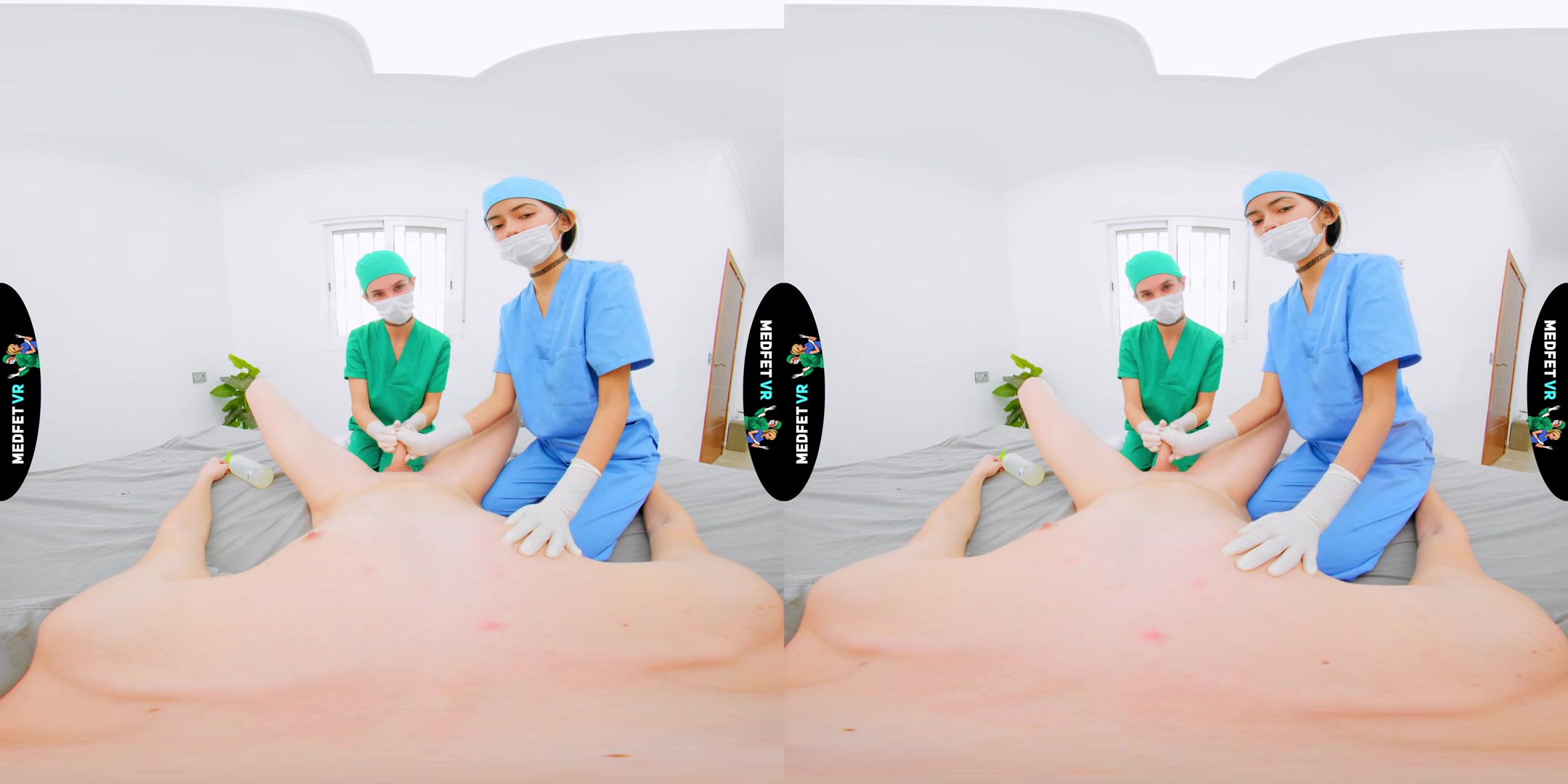 2 Student Nurses Jerk You Off - Semen Extraction