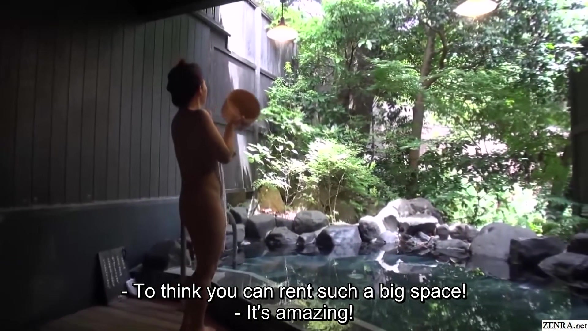 Pale and voluptuous mature Japanese wife secret hot springs fling