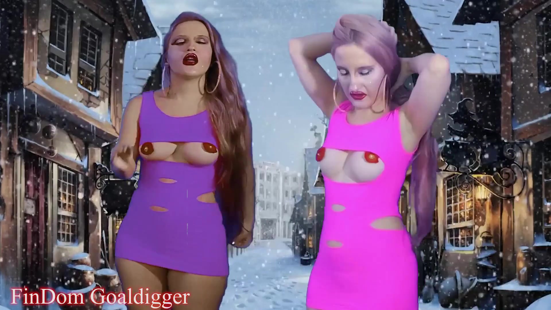 Christmas Boobs Present For Bimbo