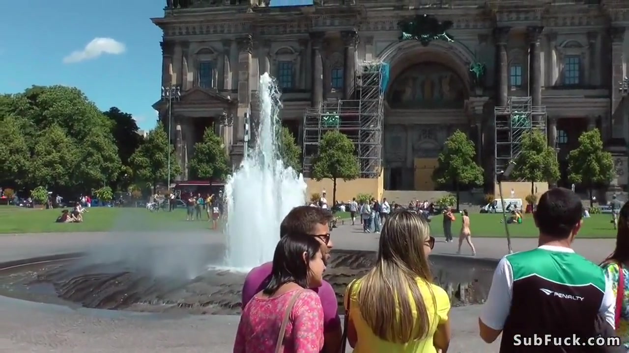 Hairy European Spinner Banged In Public With Juliette March