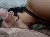 Latina chick blows a guy