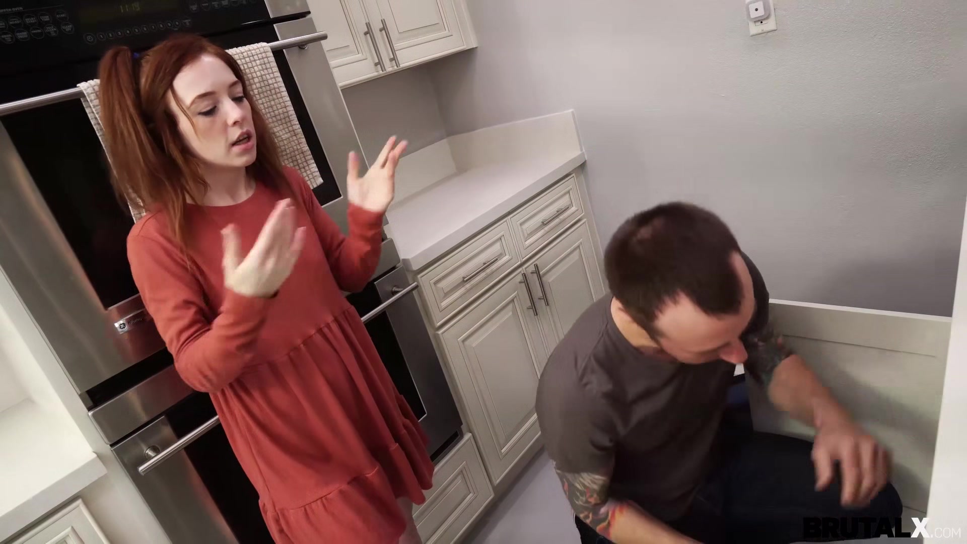 X - Madi Collins - Redhead gets brute-fuck lesson