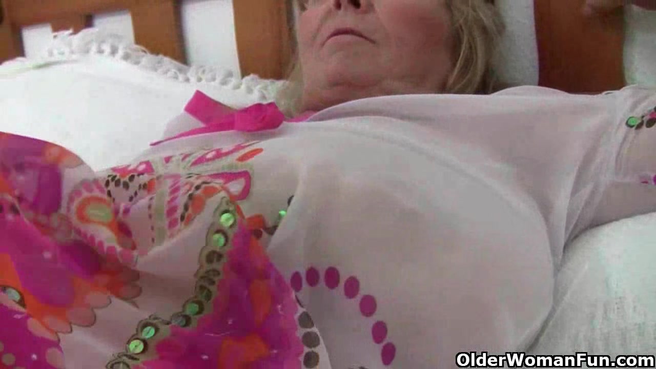 Busty gilf from the UK gets fondled