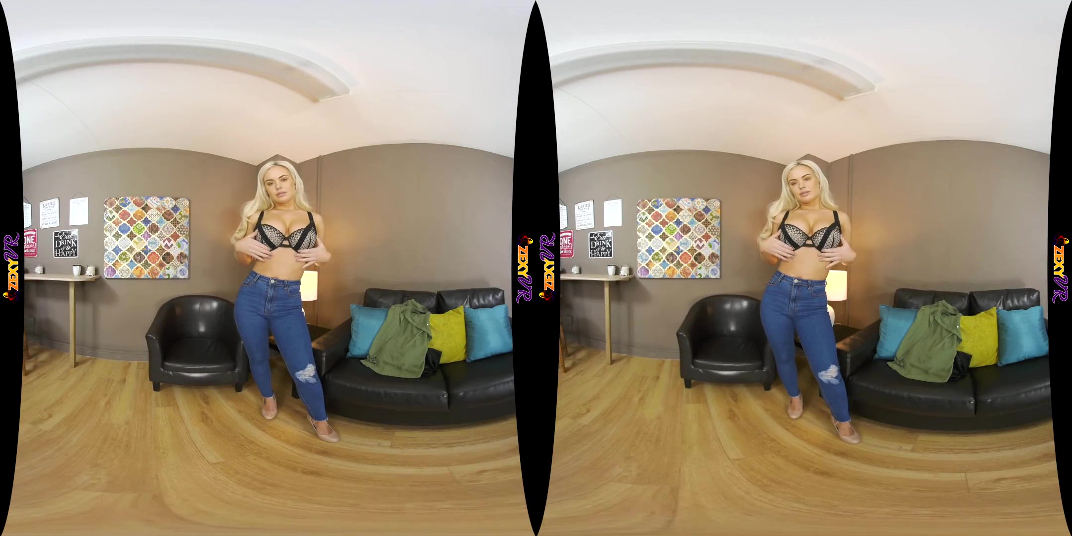 In Those Jeans - Blonde Babe in a Solo Striptease