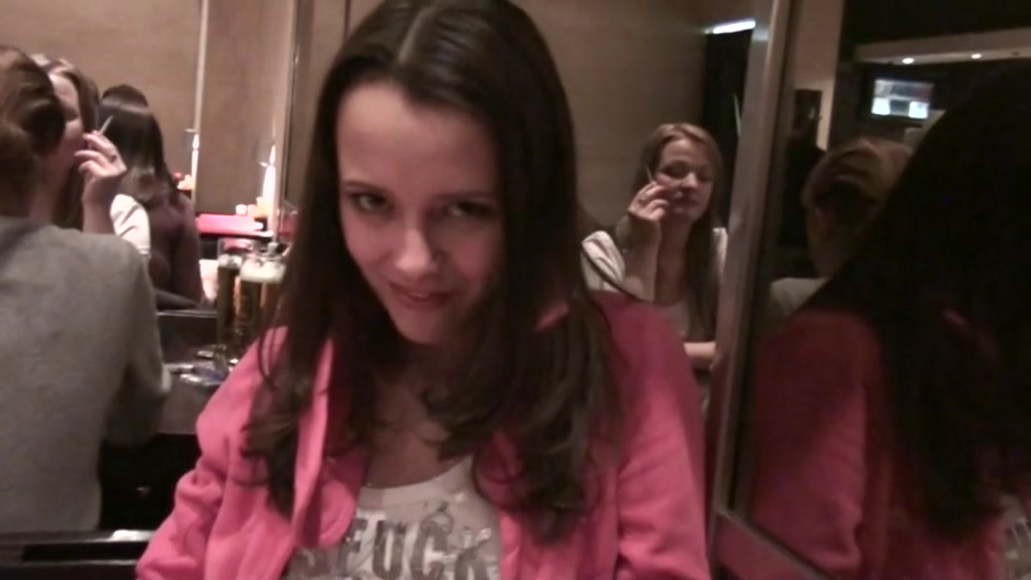 Nickel in amateur sex vid showing a naughty angel giving bj