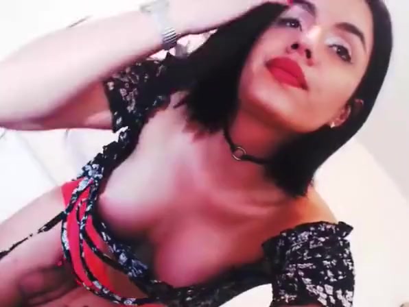 Sexy hard cock tgirl stroking