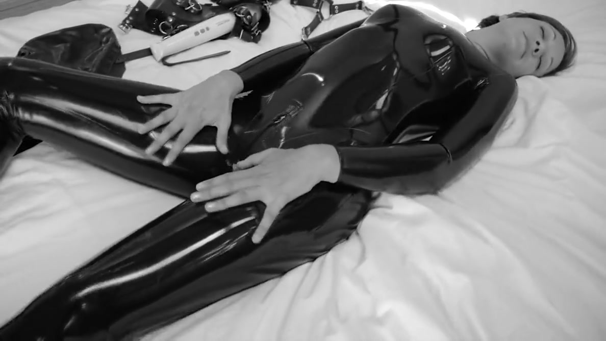 Latex With Handcuffs And Anklecuffs Restrains And Magic Wand