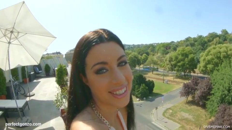 Super hot solo girl April Blue masturbating on Give Me Pink gonzo style