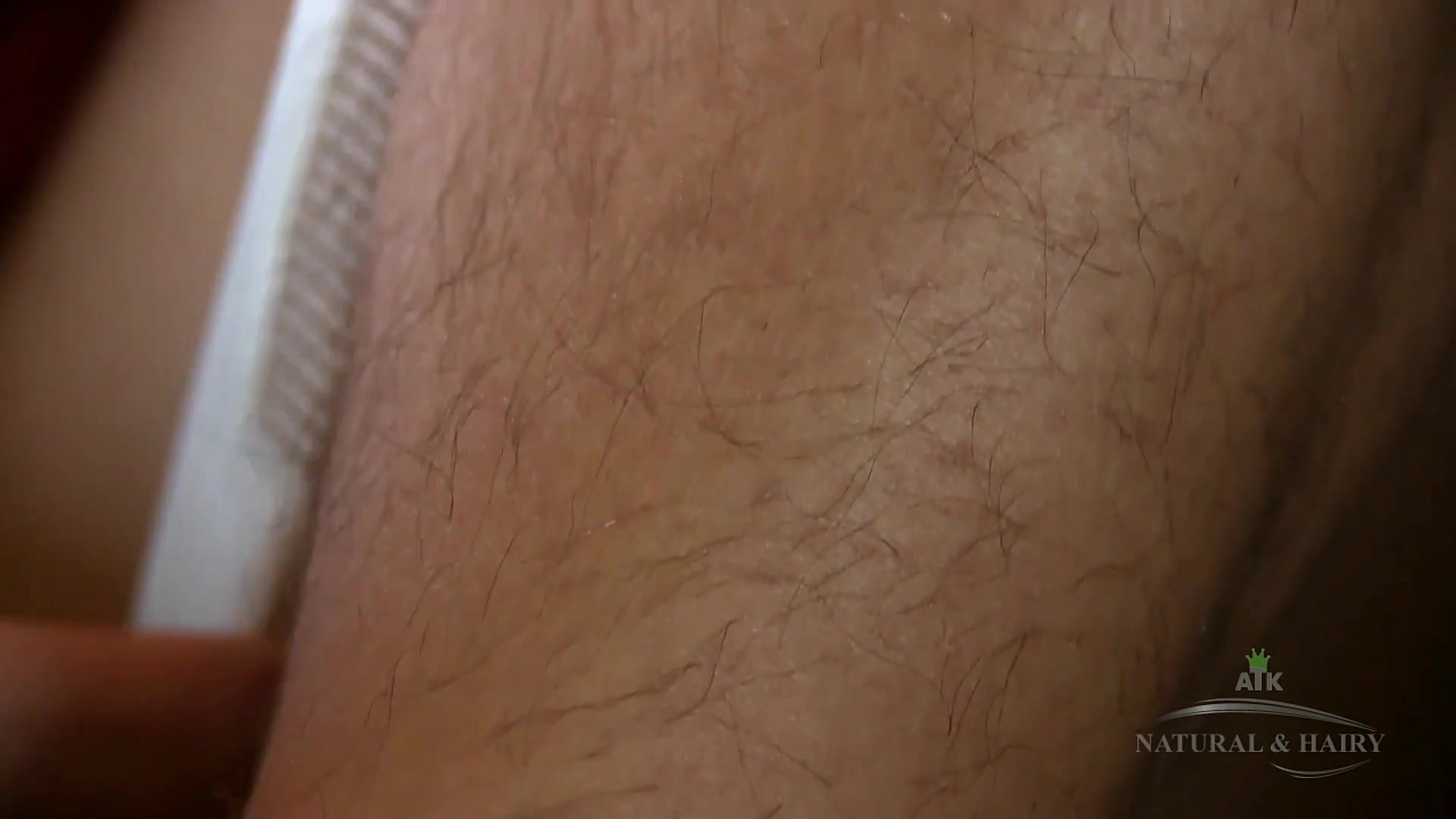 Katie Plays With Her Hairy Pussy.