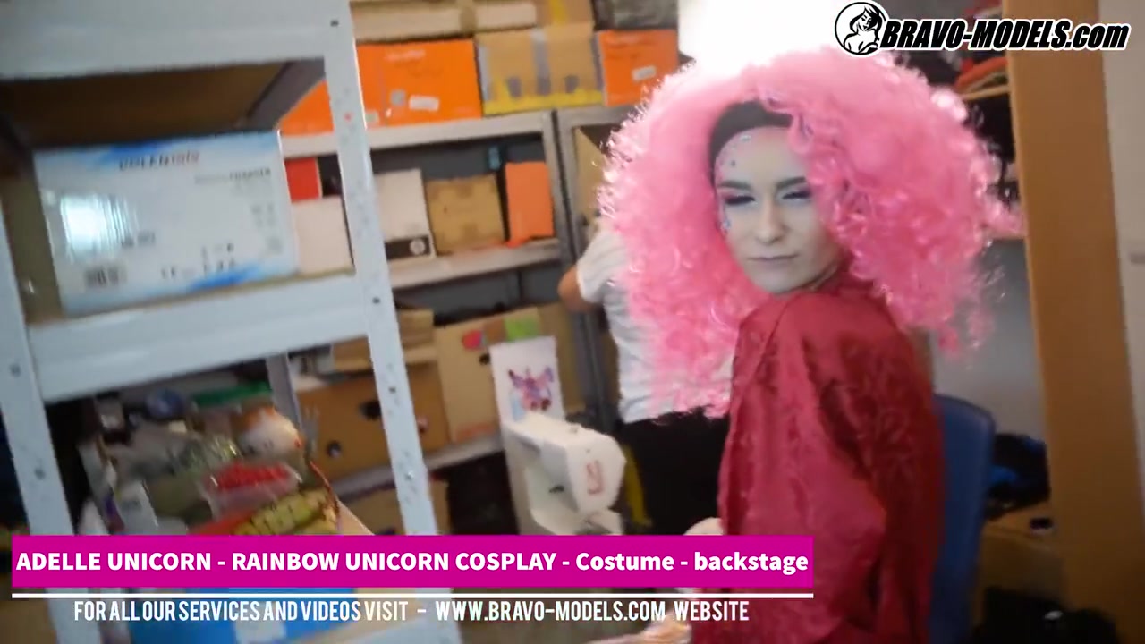 Adelle Unicorn In Backstage Video From Cosplay Photoshoot With