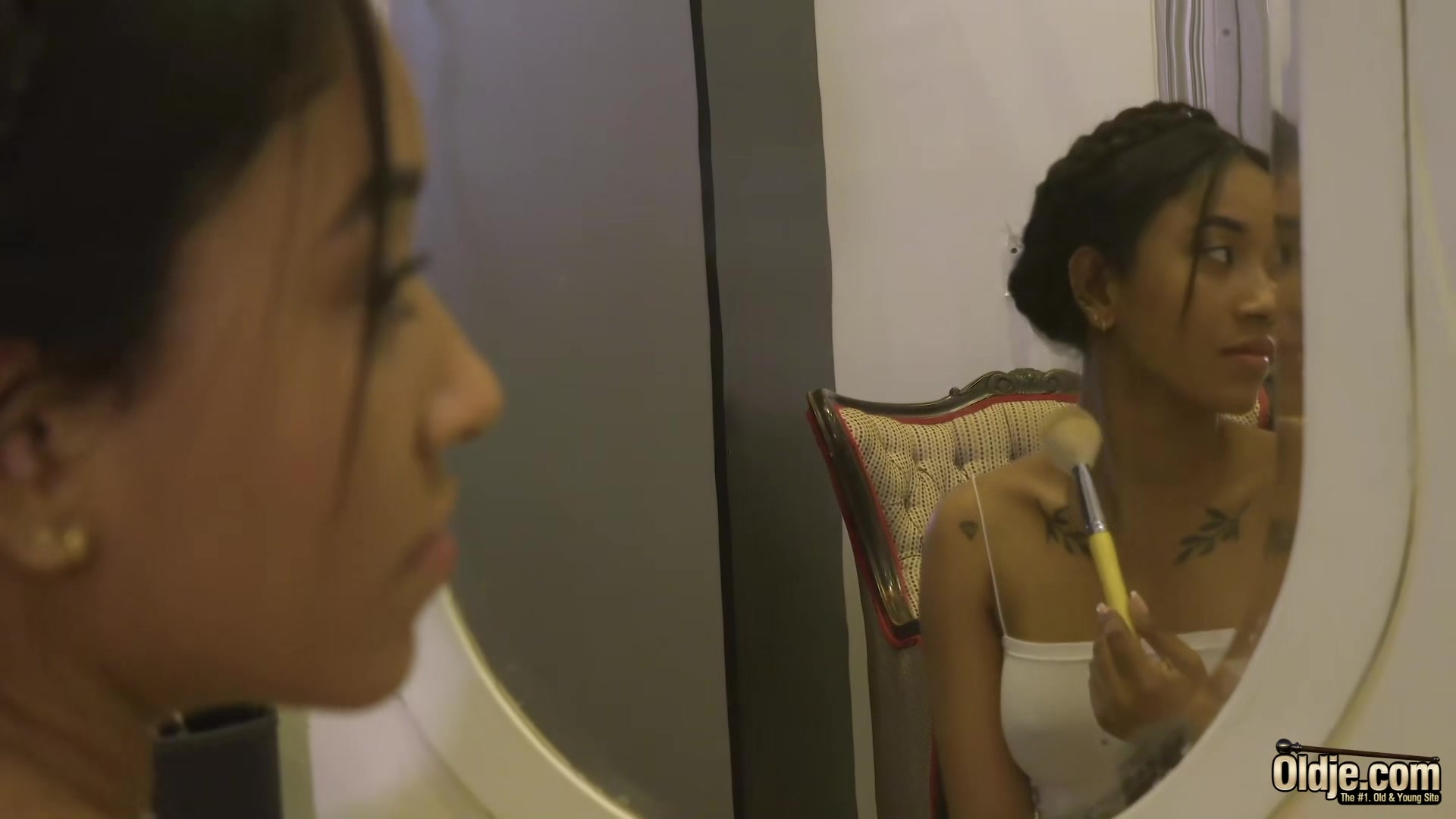 Black girl has hardcore sex with old man cock