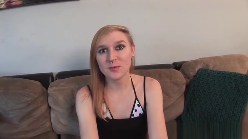 Auditioning transgender babe stroking her rod