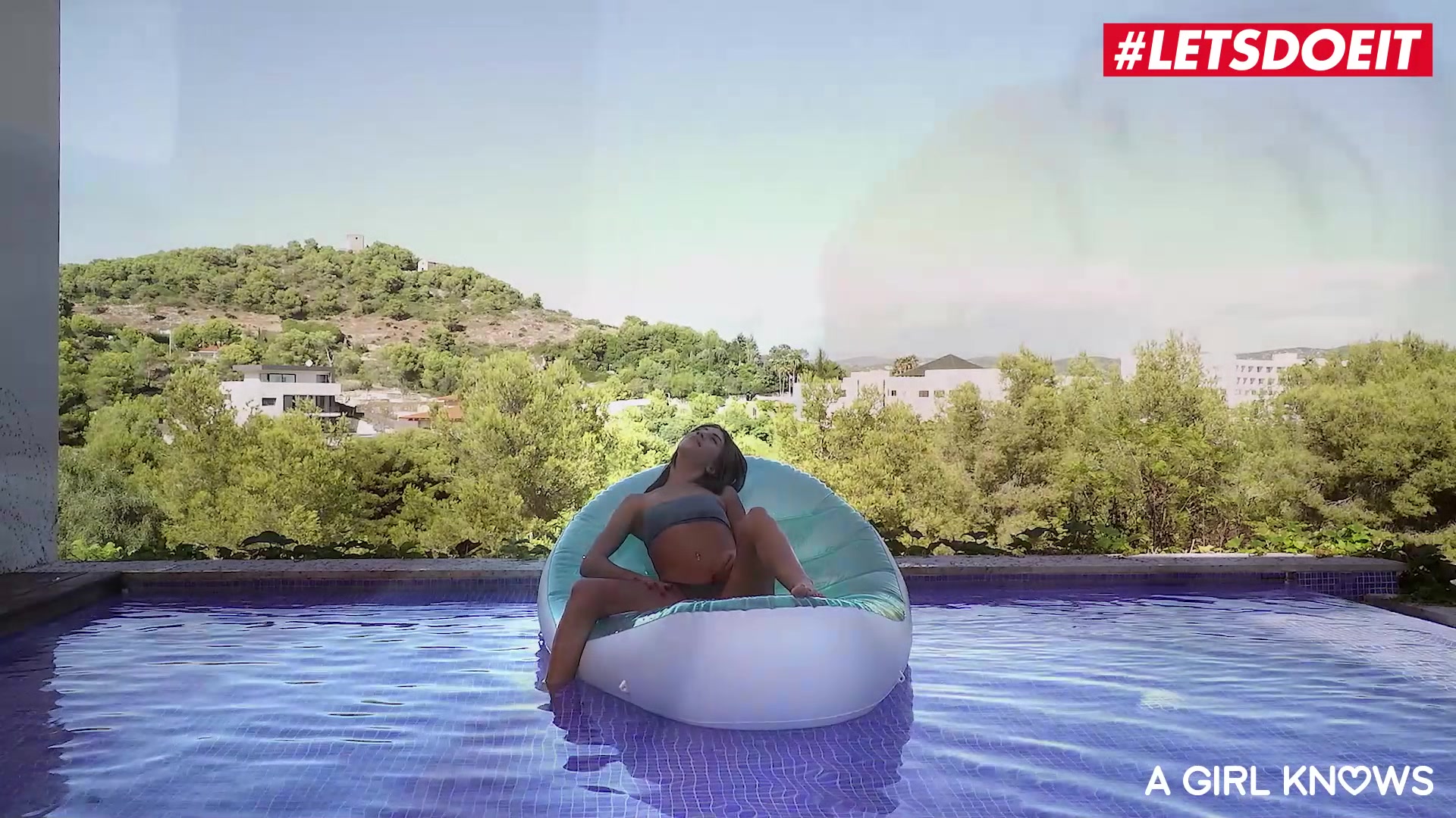 LETSDOEIT - Anya Krey Megane Lopez - Teasing Lesbians Fingering Hard On Outdoor Pool Sex