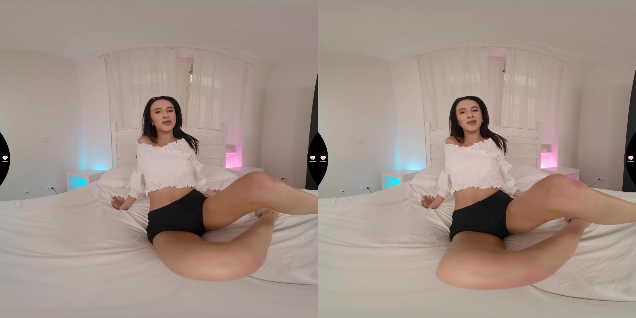 Hot Brunette Alyssa On Her Bed - LustReality
