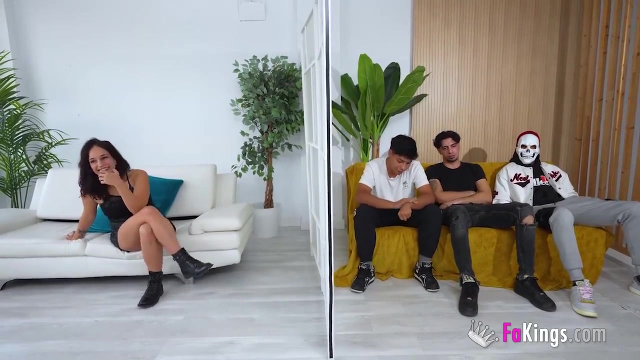 Amazing Sexy Blind Date With Rebeka Rock And Several Young Rookies!
