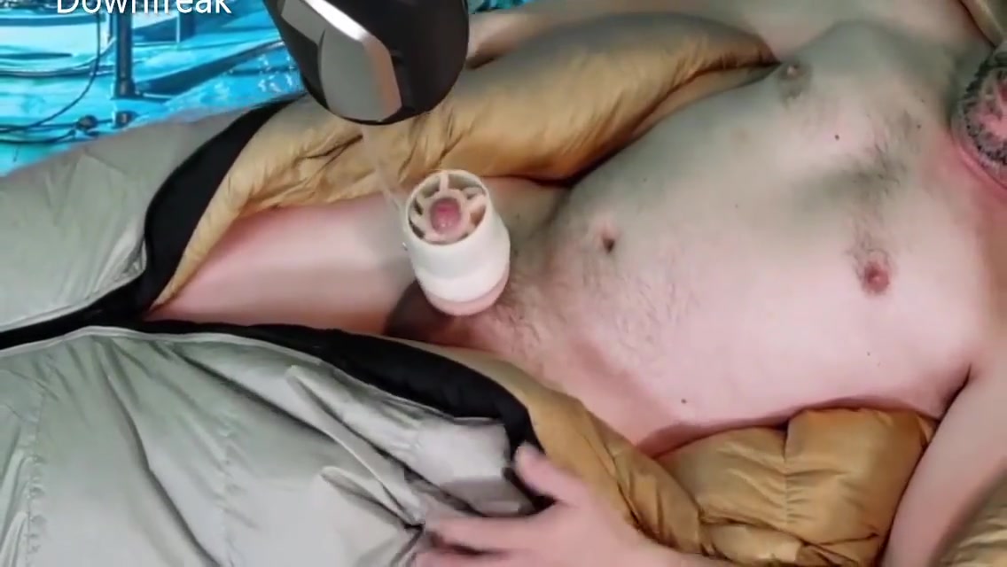 Fleshlight Launch Shiny Down Bag Hands Free Masturbation. 8 Min