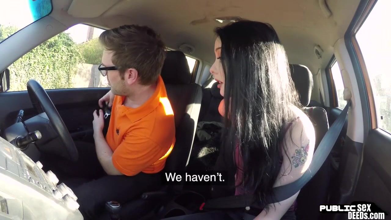 Inked UK babe stuffed by tutor after driving lesson