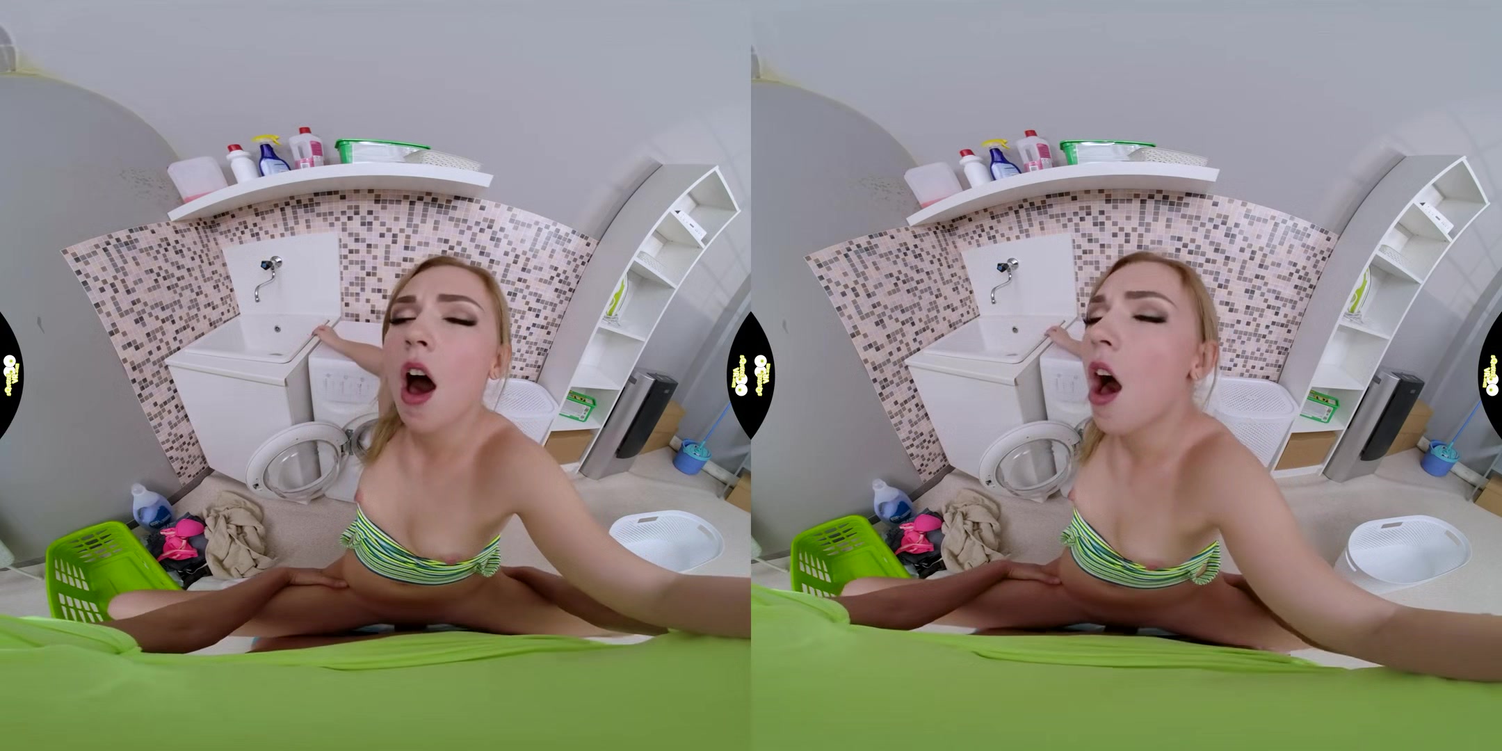 Jenny Wild Stuck in Washer; Russian Pornstar Virtual Girlfriend POV VR