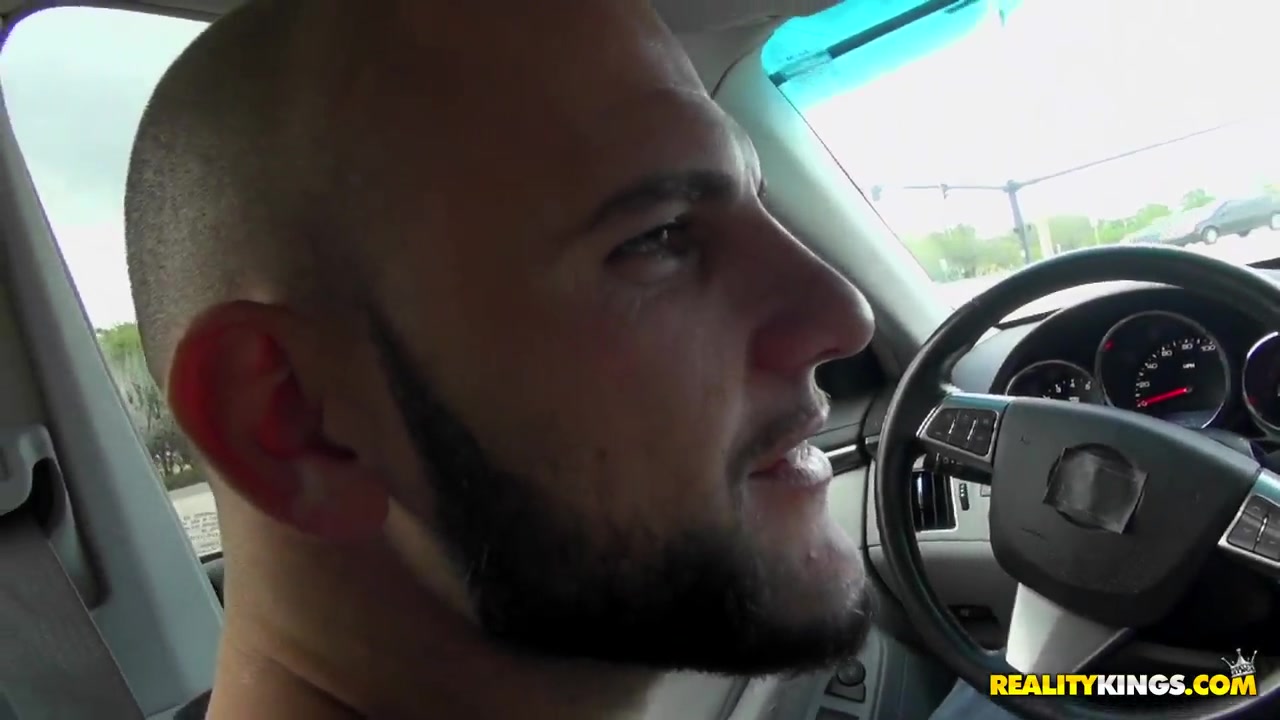 Alexis Perez is a sexy brunette slut and she is doing blowjob in car