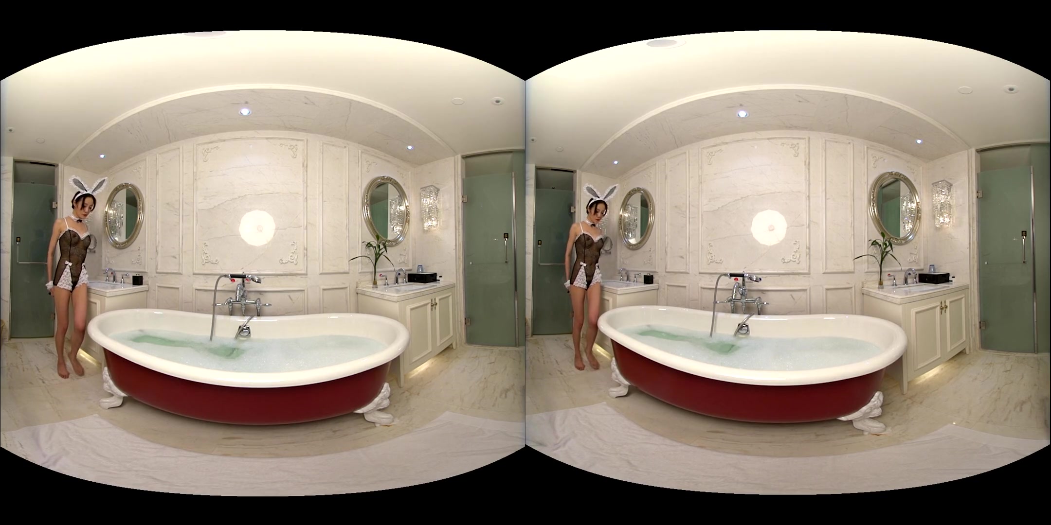 Linda Bennet in Bathroom Play with Sexy Rabbit Cosplay - OlipsVR