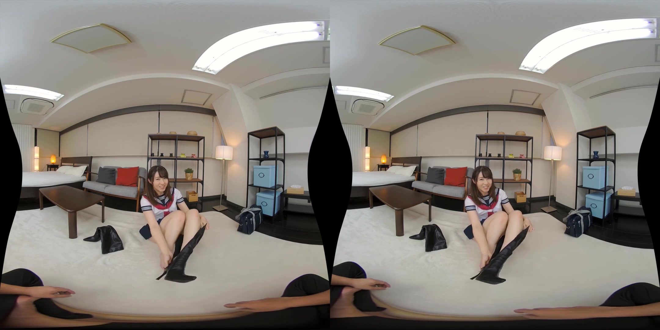 Creampie Sex with a in Boots; Wild Japanese teen 18+ Babe POV