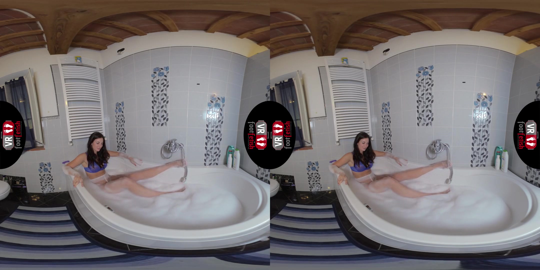 Insanely Sexy Lilian Takes A Bath With Her Nylons On; Leg and Foot Fetish Virtual Reality Solo