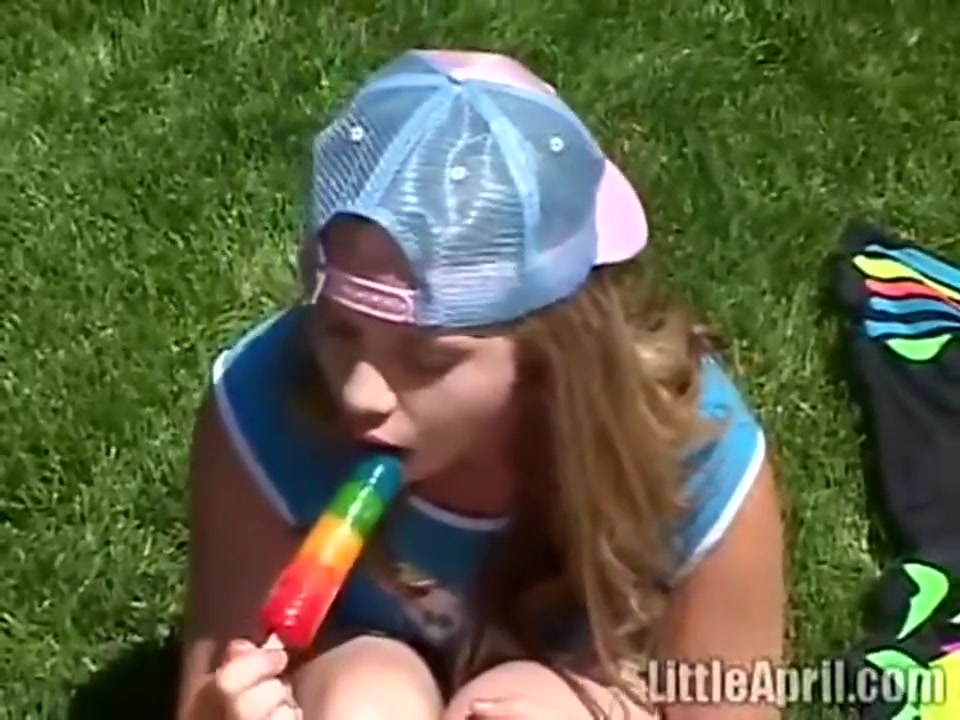 teen 18+ Rubbing Outdoors With Little April