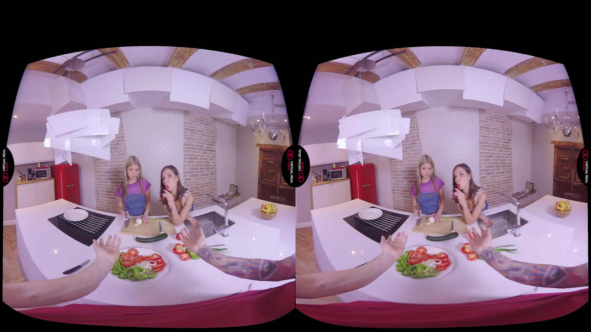 Gina Gerson Henessy Kevin White in Cooking lesson - VirtualRealPorn