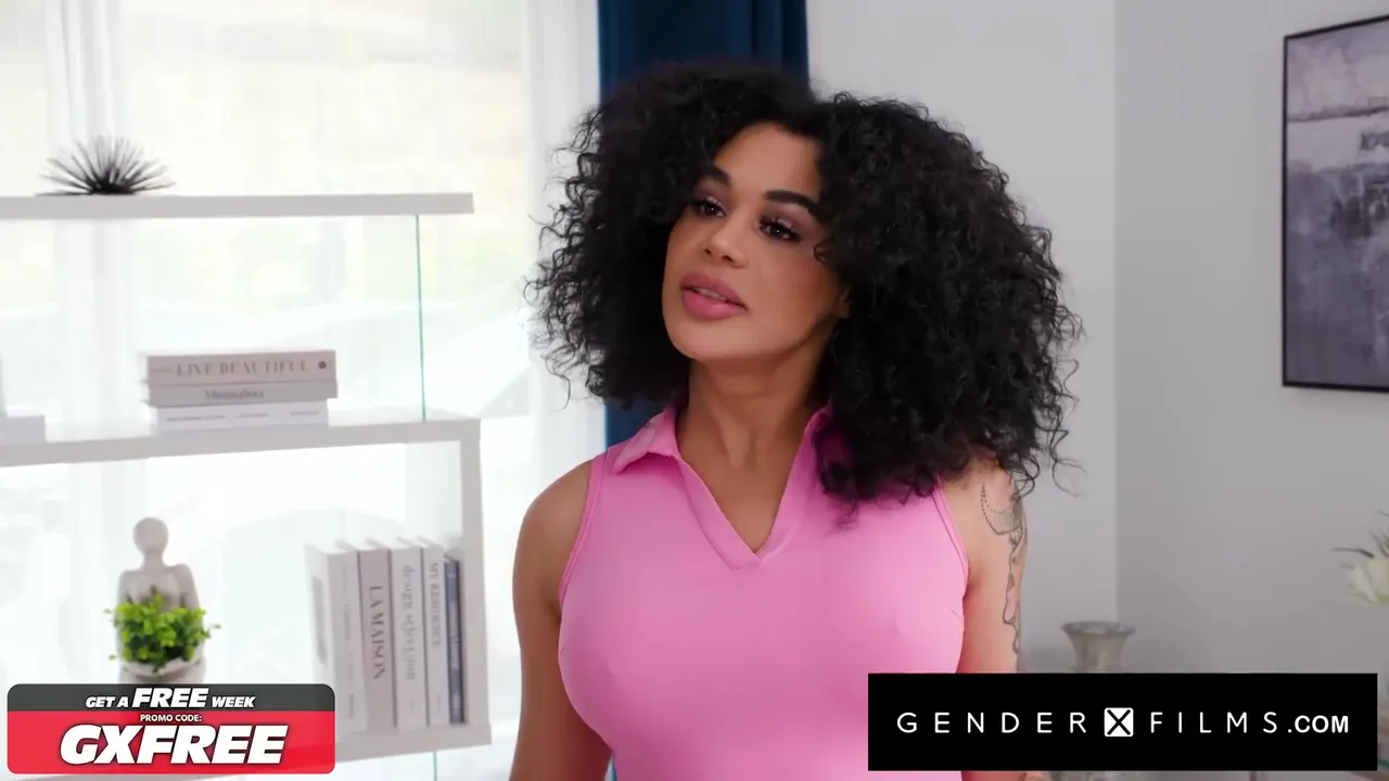 Sexy Trans Boss Eva Maxims Private Golf Lesson Ends In Hardcore Office Fucking
