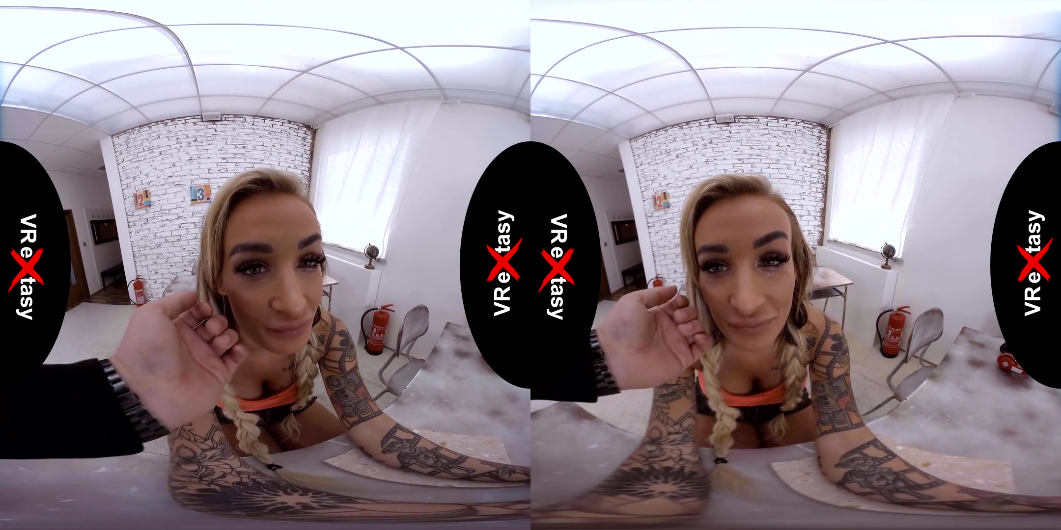 Daisy Lee - Masturbation in Class; dildo masturbation big tits toys tattoos