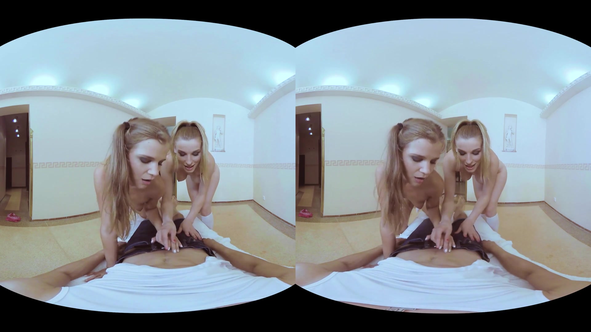 Sara Kay & Viktoria Daniels in Two Chicks One Lucky Dick - RealJamVR