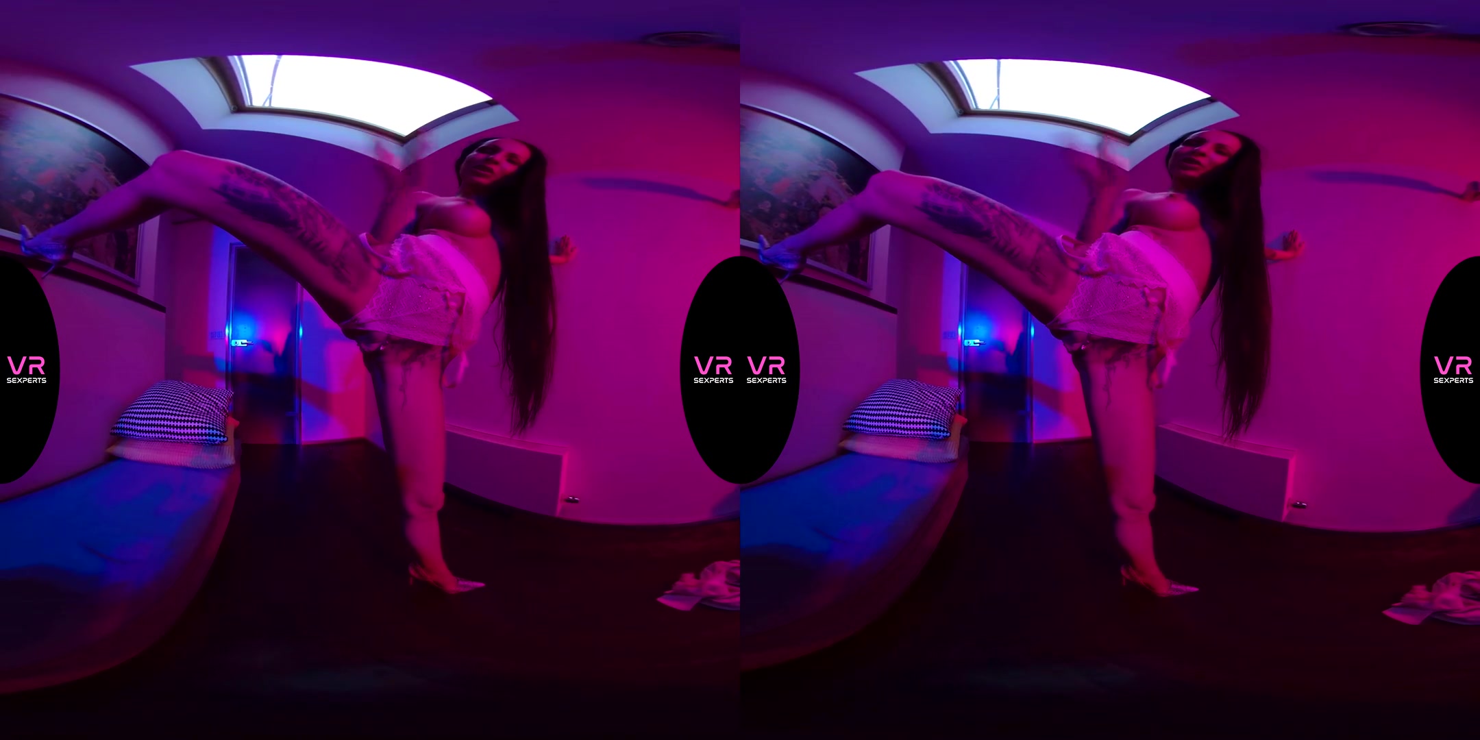 Under The Neon Lights - Horny Stripper Toying