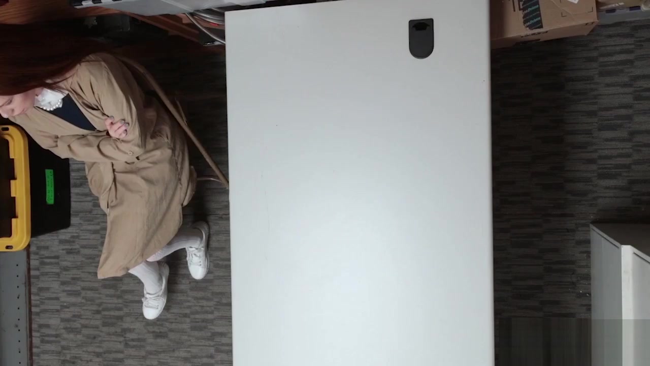 Afraid small tits redhead teen 18+ busted by a LP officer