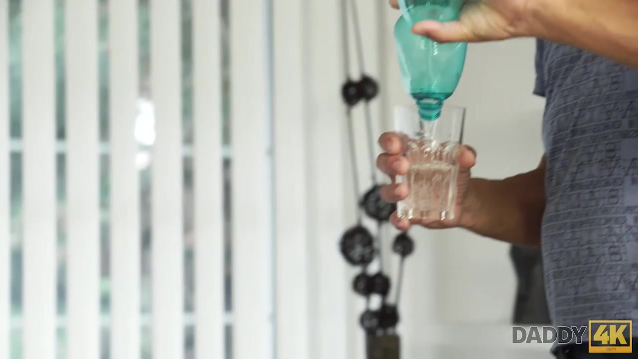 DADDY4K. Nice sex of Step dad and young girl ends with cumshot in mouth