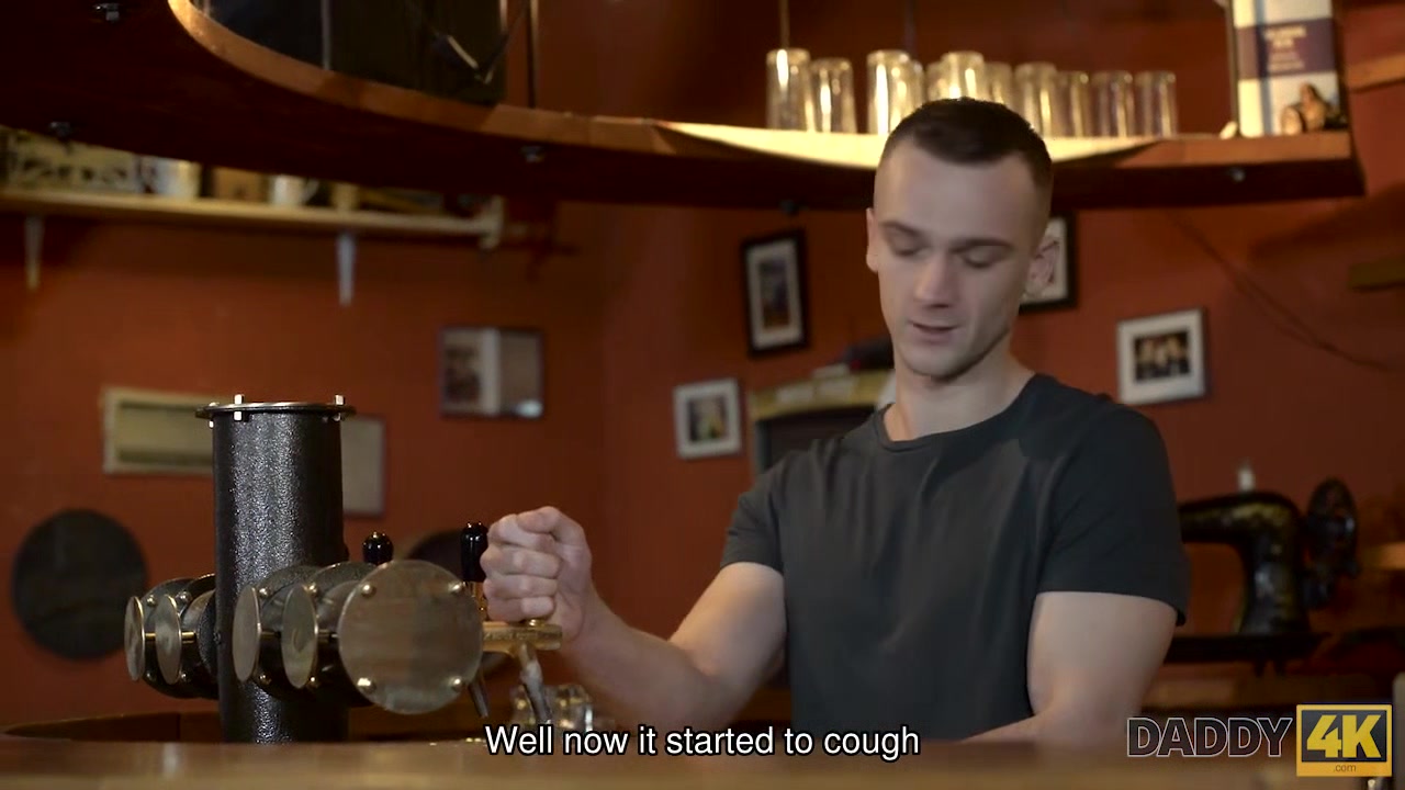 DADDY4K. Unexpected old and young sex action happened in empty bar