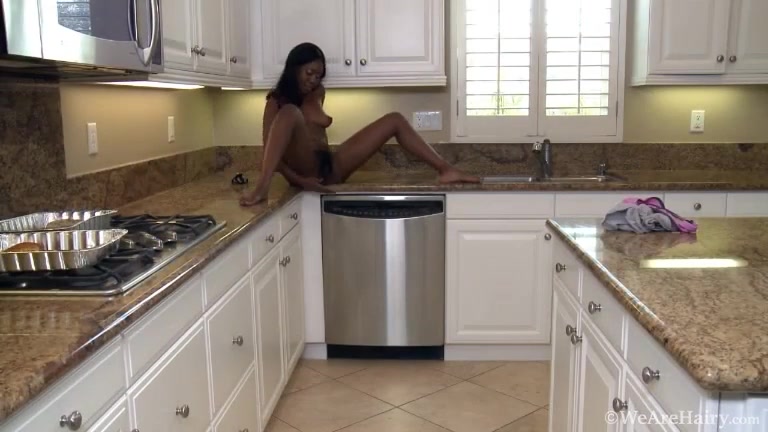 Hairy girl Nancy cleans her new vase - Compilation - WeAreHairy