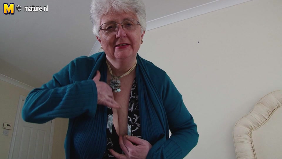 Big Breasted British Granny Playing With Herself - MatureNL