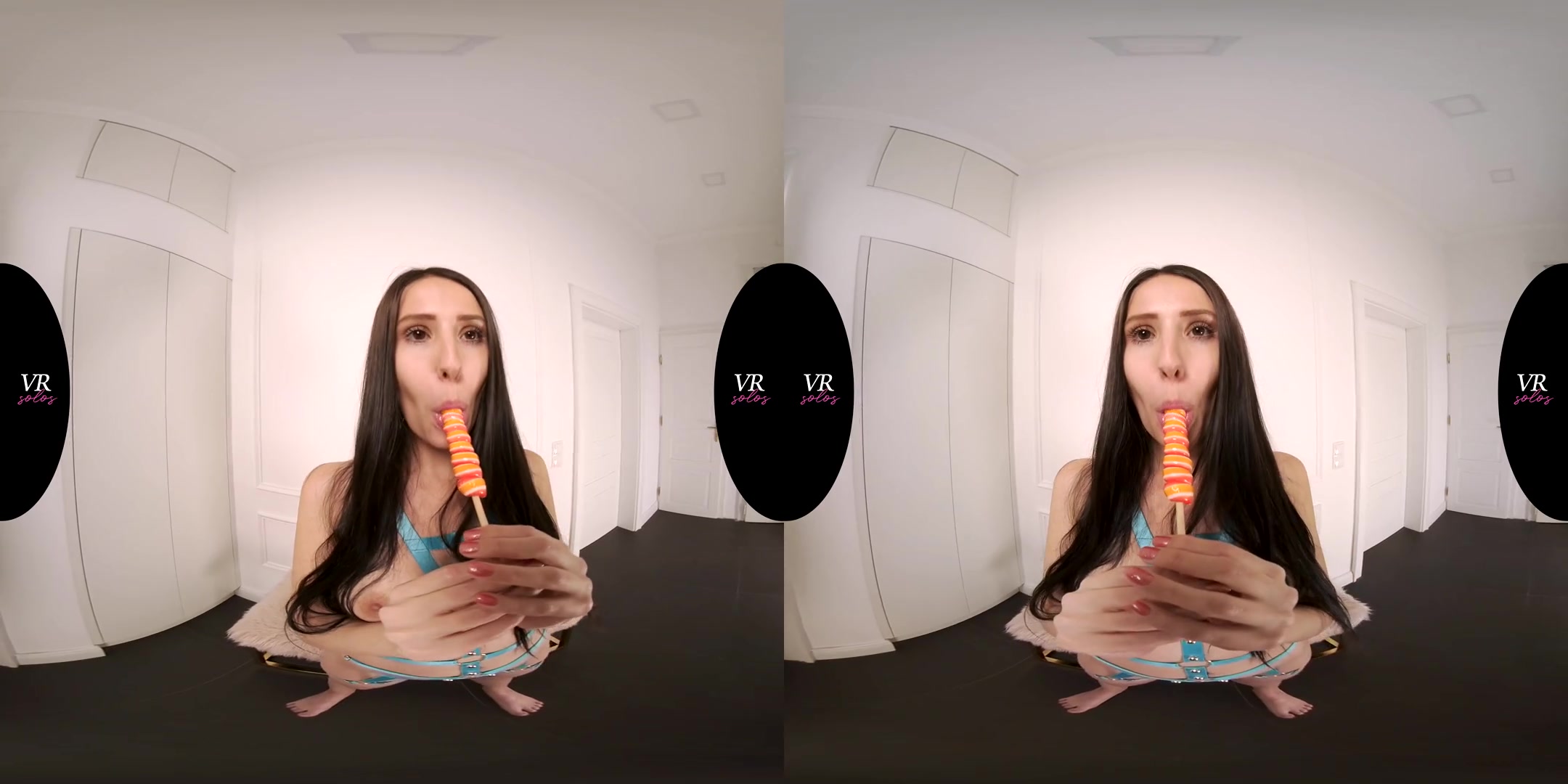 Lollipop Licking and More with Vanessa Angel - Solo Amateur in Fetish Gear