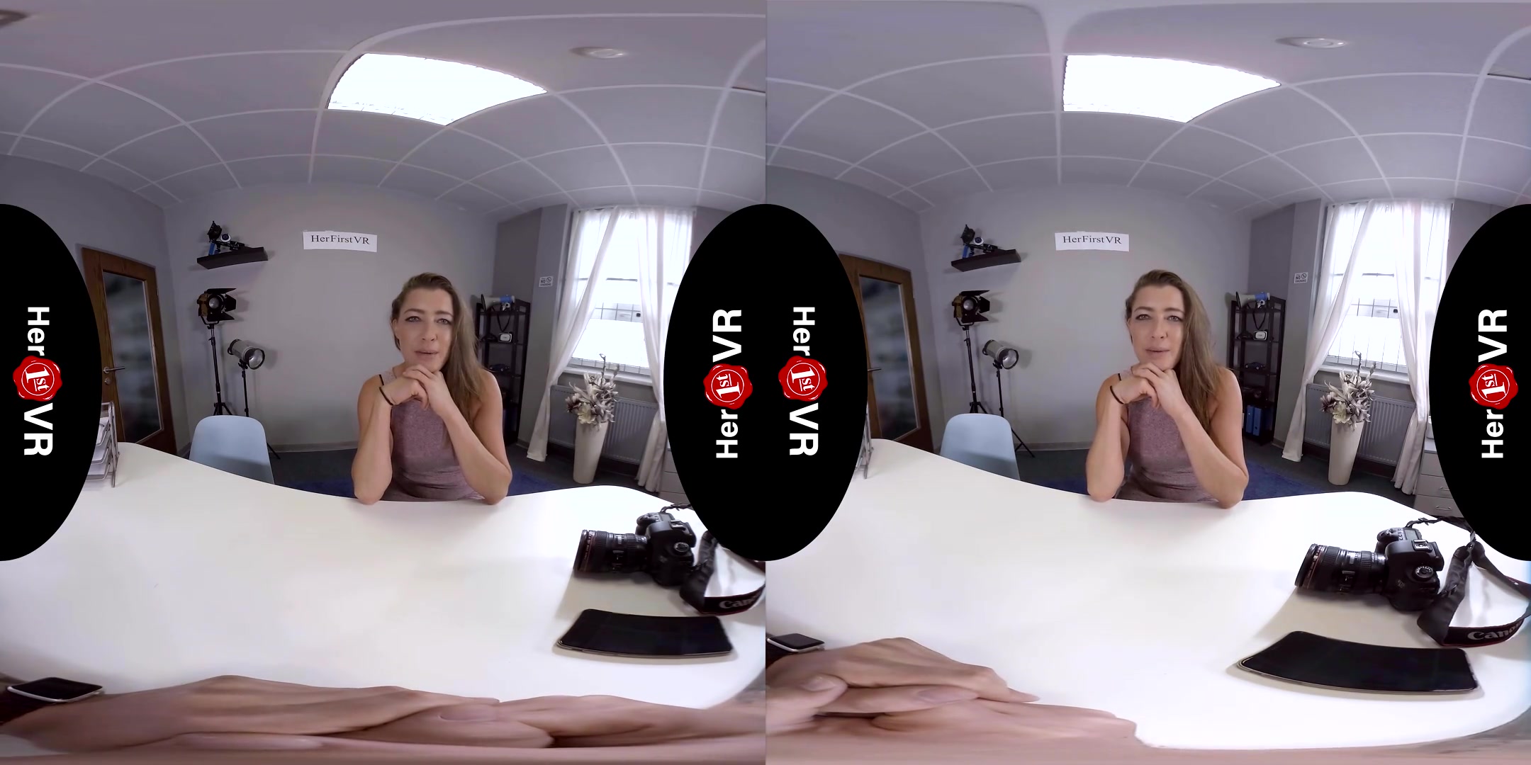 Tereza - First VR Casting; Beautiful Amateur with Blue Eyes