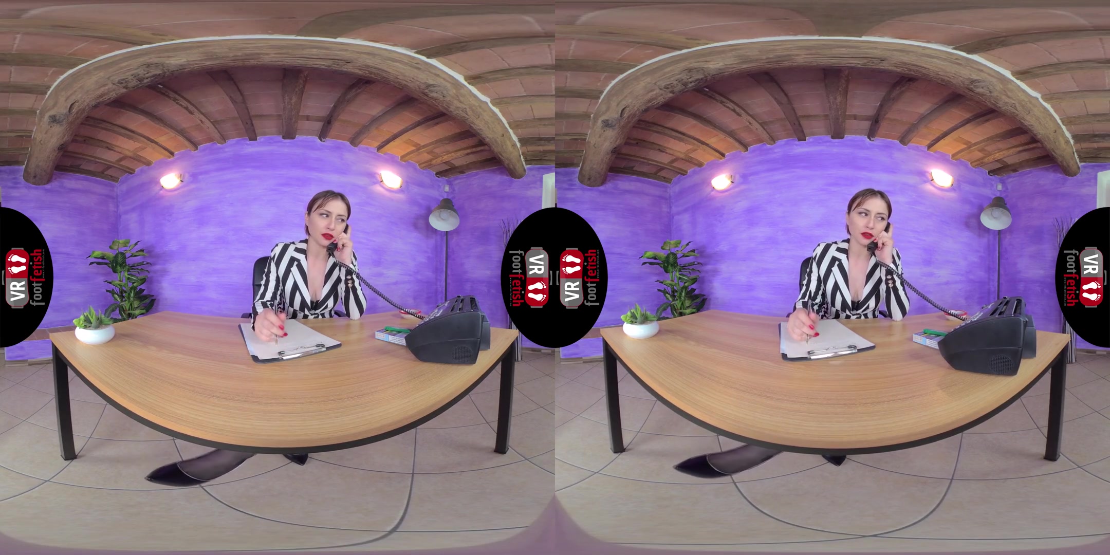 Hot HR manager Ammalia Seduces You During Job Interview - Hot Brunette Indulges your Foot Fetish