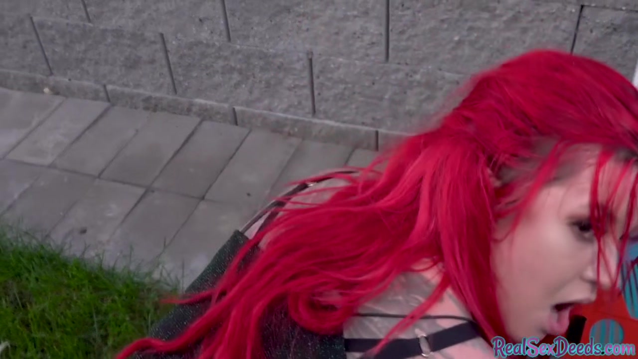 Redhead POV busty babe fucked outdoor ***after casting