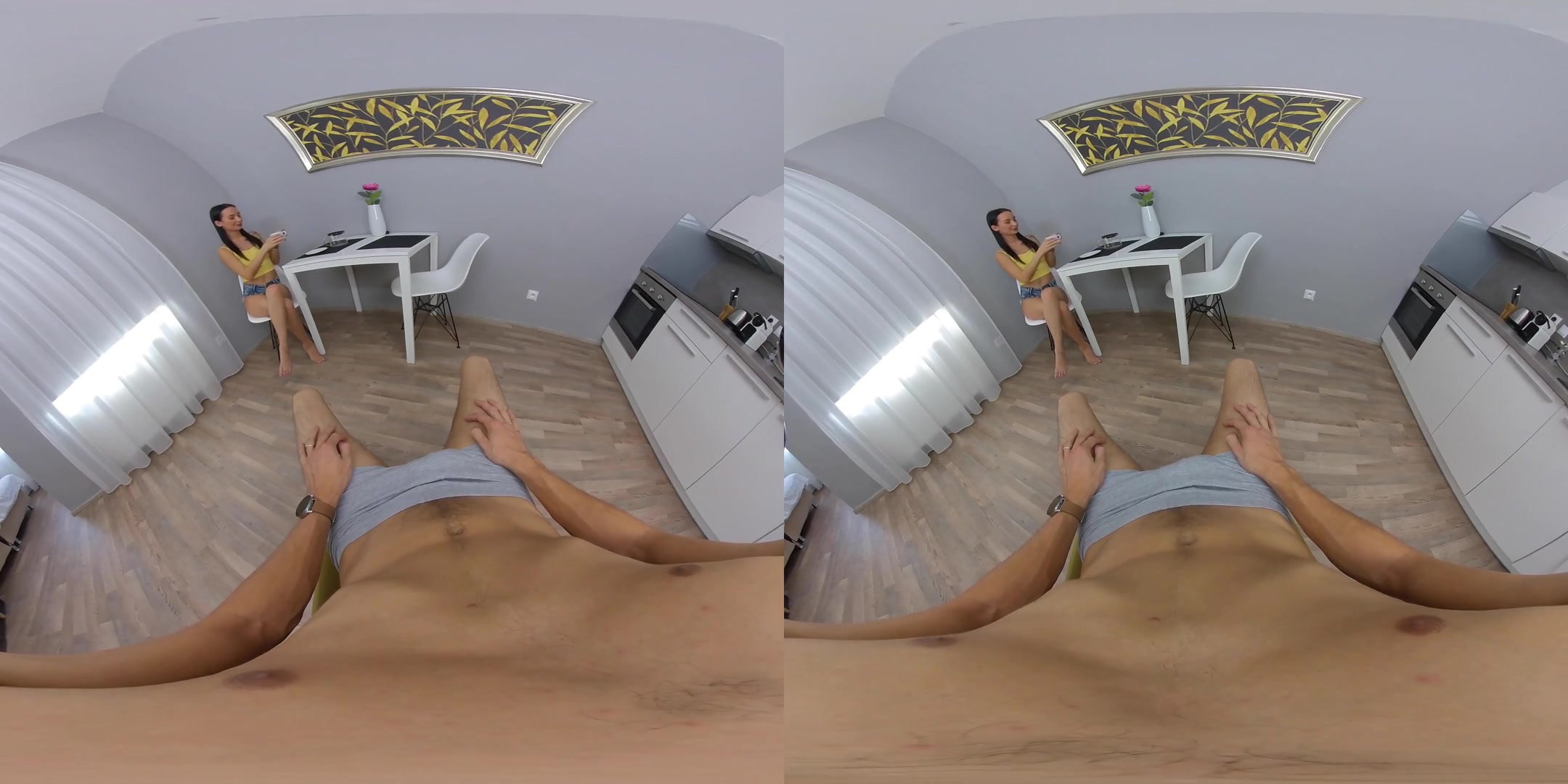 VR Blowjob with Freya Dee; Gorgeous Brunette Sucks your Cock in VR
